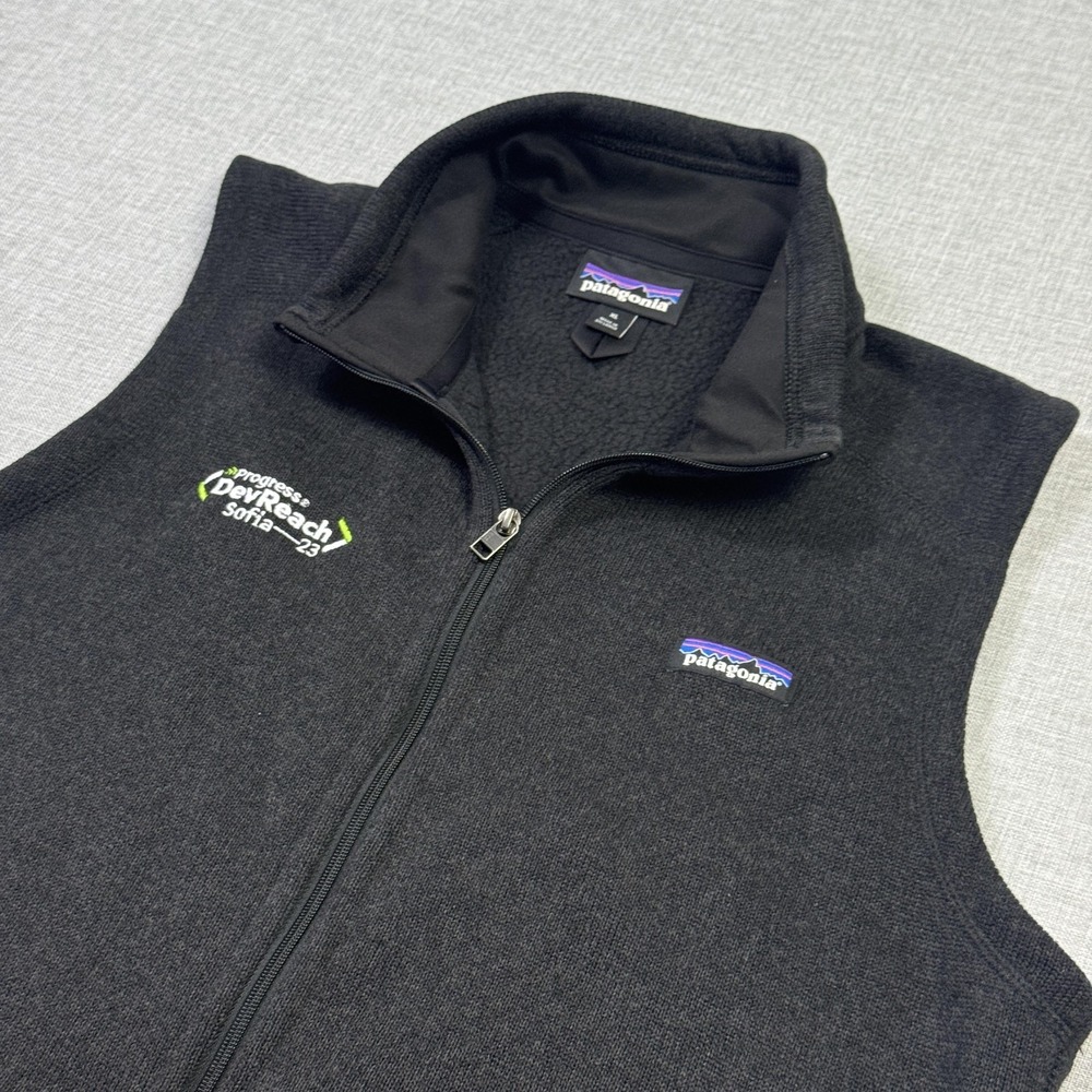 Patagonia Better Sweater Fleece Jacket Vest‎ Womens XL Black Full Zip Outdoor